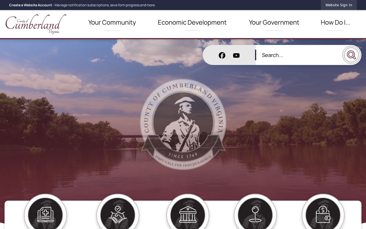 Cumberland County warrant records reference to the county government directory